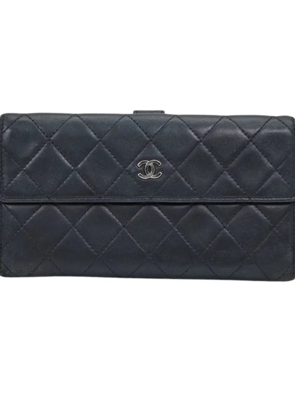Chanel Wallet Black Classic Quilted Flap